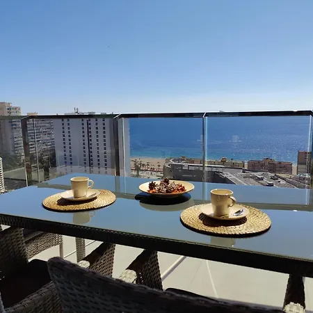 Sunset Waves Blue Sky Benidorm